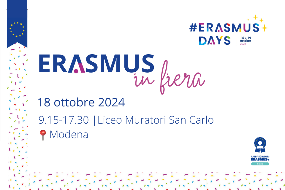 Immagine dell'informazione Disseminazione sul territorio: "Erasmus+ in fiera", Modena Liceo Muratori, S. Carlo